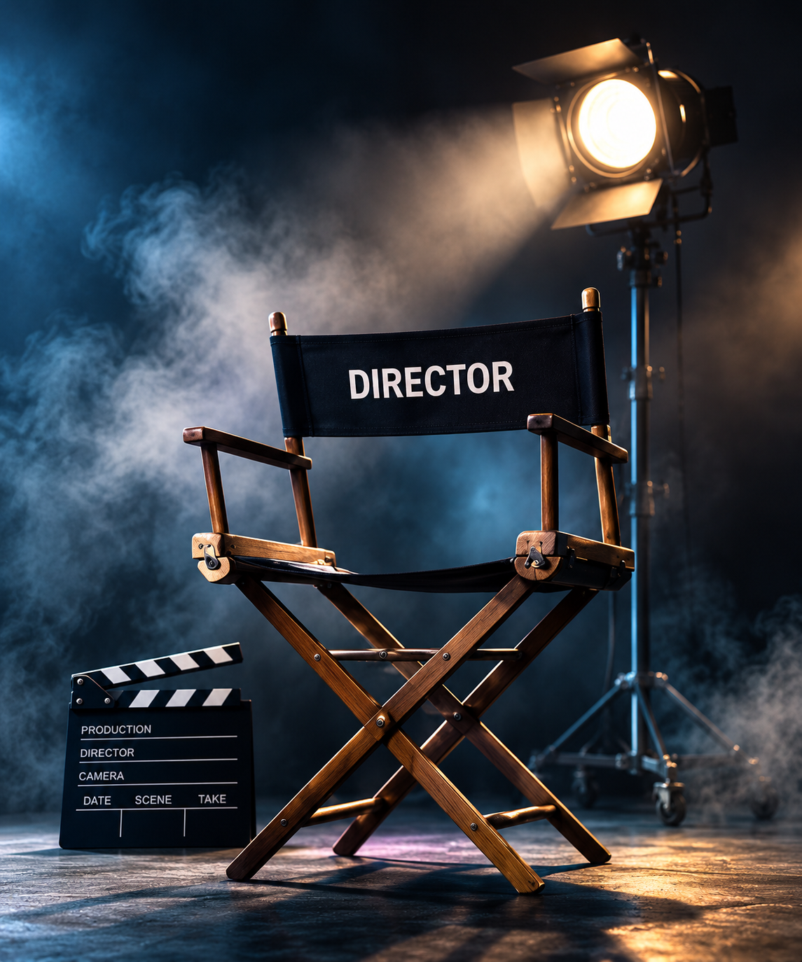 Director's chair on set